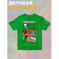 Футболка крипер стив майнкрафт tnt minecraft с игрой детская