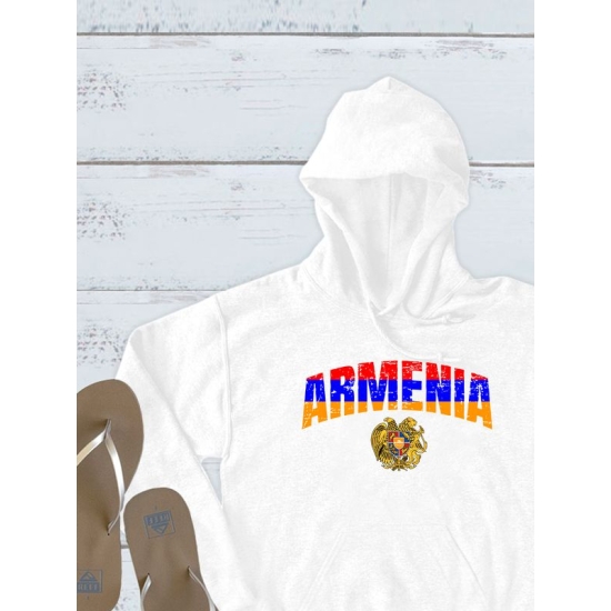 Худи Армения Armenia герб и флаг с принтом