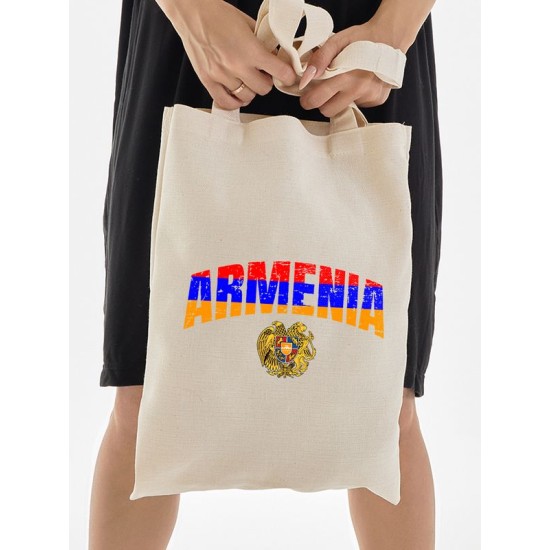 Шоппер Армения Armenia герб и флаг с принтом