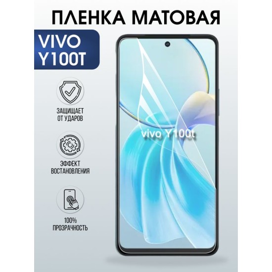 Защитная гидрогелевая пленка для VIVO Y100T, полиуретановая плёнка матовая на мобильный телефон .