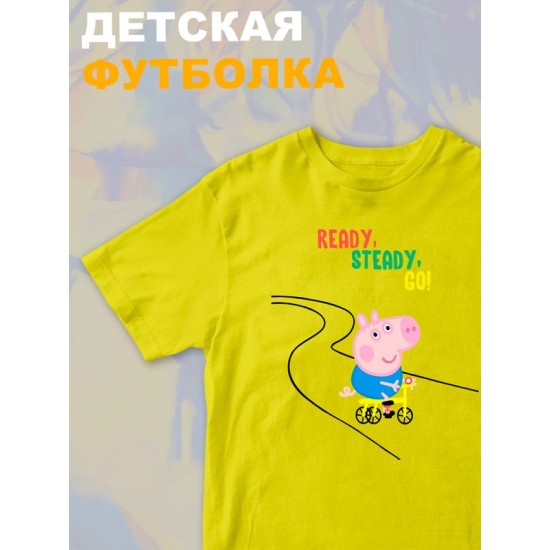 Футболка свинка пеппа с мультиком peppa pig детская