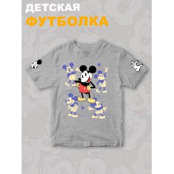Футболка детская с принтом Микки Маус для мальчика и девочки. Одежда для детей и подростков стрит стайл кежуал.