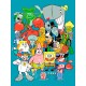 Футболка с героями мультфильма Губка Боб и прикольной надписью Spongebob schwammkopf. Футболка детская с принтом для мальчика и девочки. Одежда для детей и подростков стрит стайл кежуал.