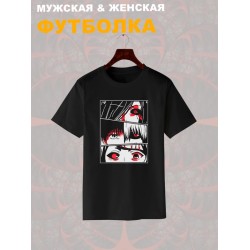Футболка Токийский гуль канеки кен и тоука сузуя джузо с принтом аниме Tokyo Ghoul dead inside zxc drain дед инсайд kaneki ken touka suzuya juzo anime merch, черная женская мужская y2k одежда кэжуал.