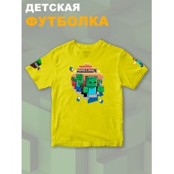 Футболка майнкрафт minecraft с принтом игры y2k детская