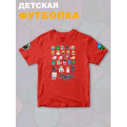 Футболка майнкрафт стив и алекс с игрой minecraft детская