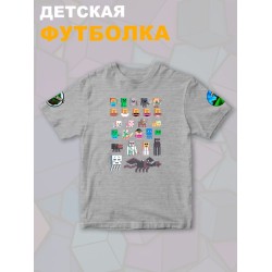Футболка майнкрафт стив и алекс с игрой minecraft детская