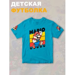 Футболка супер марио брос super mario нинтендо детская