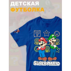 Футболка супер марио и луиджи брос nintendo y2k детская