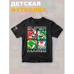 Футболка супер марио и луиджи super mario нинтендо детская