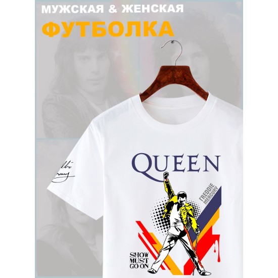 Футболка Queen логотип с принтом, рисунком rock style, рок группа