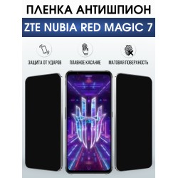 Защитная пленка на телефон ZTE Nubia red magic 7 антишпион. Полиуретановая бронепленка на экран смартфона ЗТЕ Нубия Ред Магик 7.