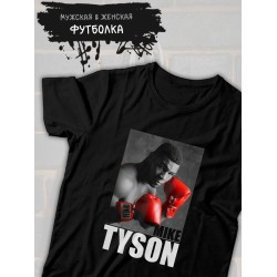 Футболка майк тайсон mike tyson и бокс с принтом и надписью борьба с боксерской тематикой и перчатками эстетика boxing для боксеров и бойцов, черная женская мужская одежда sportswear спортивный стиль.