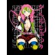 Шоппер demon slayer клинок рассекающий демонов аниме Мицури с принтом надписью anime girl hentai истребитель демонов эстетика черный, стритстайл сумка для шопинга и покупок тканевая женская мужская.
