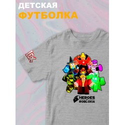 Футболка роблокс герои и roblox с принтом и надписью детская