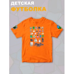 Футболка майнкрафт стив и алекс с игрой minecraft детская