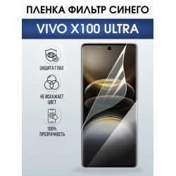 Защитная гидрогелевая пленка для VIVO X100 ULTRA, полиуретановая плёнка фильтр синего на мобильный телефон Виво х100 ультра.
