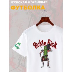 Футболка рик и морти огурчик из rick and morty