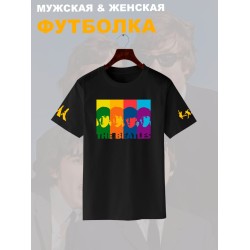 Футболка Beatles логотип с принтом, рисунком rock style