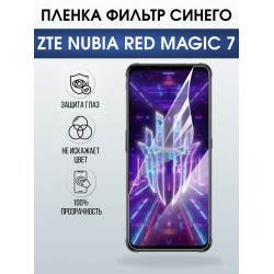 Защитная пленка на телефон ZTE Nubia red magic 7 anti blue ray. Полиуретановая бронепленка на экран смартфона ЗТЕ Нубия Ред Магик 7.