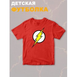 Футболка флэш и flash с молнией и супергерой y2k детская