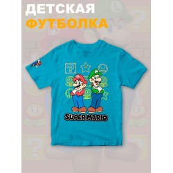 Футболка супер марио и луиджи брос nintendo y2k детская