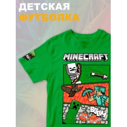 Футболка крипер стив майнкрафт tnt minecraft с игрой детская