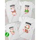 Футболка для дочки с коровой и коровкой girl новогодняя