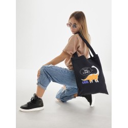 Детский шоппер Динозавры с прикольной надписью free style skate roar с принтом dinosaurs для мальчика и девочки. Тканевая сумка подростковая на плечо casual street style.