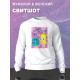 Свитшот с принтом "Симпсоны simpsons" оверсайз белый. Свитшот с Гомером Симсоном унисекс в стиле кэжуал y2k для молодежи