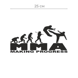 Наклейки на авто с принтом MMA Making progress / Стикеры для машин