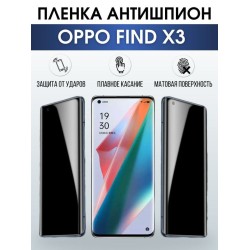 Защитная гидрогелевая пленка антишпион на телефон OPPO FIND X3, матовая гелевая пленка на смартфон OPPO FIND X3, для защиты экрана телефона