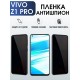 Защитная гидрогелевая пленка для смартфона Vivo Z1 pro. Полиуретановая плёнка антишпион на мобильный телефон Виво З1 про, для защиты экрана.