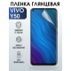 Защитная гидрогелевая пленка для смартфона Vivo Y50. Глянцевая полиуретановая плёнка на мобильный телефон Виво У50, для защиты экрана.