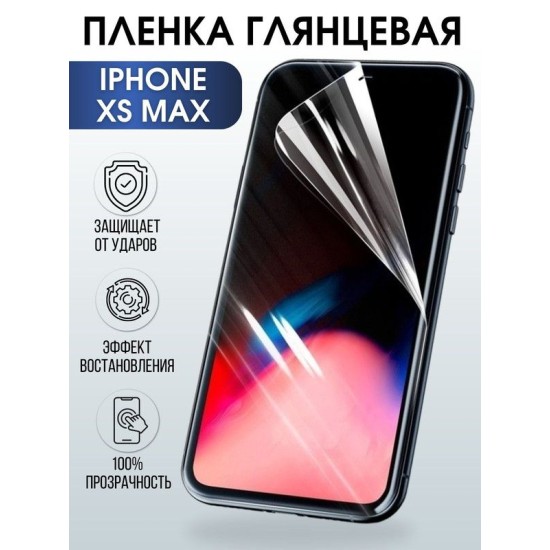 Защитная гидрогелевая пленка на телефон IPHONE XS MAX, глянцевая гелевая на смартфон, для защиты экрана телефонов
