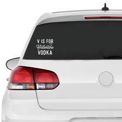 Наклейки на авто с принтом V is for Vodka / Стикеры для машин