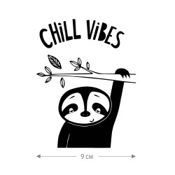 Наклейка на авто Chill Vibes / Оригинальная наклейка на машину Chill Vibes