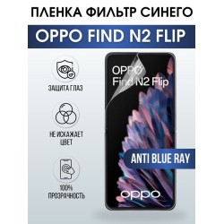 Защитная гидрогелевая пленка на телефон OPPO FIND N2 FLIP, anti blue ray фильтр синего, гелевая пленка на смартфон OPPO FIND N2 FLIP, для защиты экрана телефона
