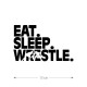 Наклейки на авто с принтом Eat. Sleep. Wrestle / Стикеры для машин