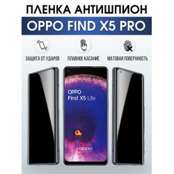 Защитная гидрогелевая пленка антишпион на телефон OPPO FIND X5 PRO, матовая гелевая пленка на смартфон OPPO FIND X5 PRO, для защиты экрана телефона