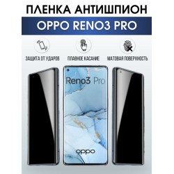 Защитная гидрогелевая пленка антишпион на телефон OPPO RENO3 PRO, матовая гелевая пленка на смартфон OPPO RENO3 PRO, для защиты экрана телефона