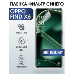 Защитная гидрогелевая пленка на телефон OPPO FIND X6, anti blue ray фильтр синего, гелевая пленка на смартфон OPPO FIND X6, для защиты экрана телефона
