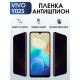 Защитная гидрогелевая пленка для смартфона Vivo Y02s. Полиуретановая плёнка антишпион на мобильный телефон Виво У02с, для защиты экрана.