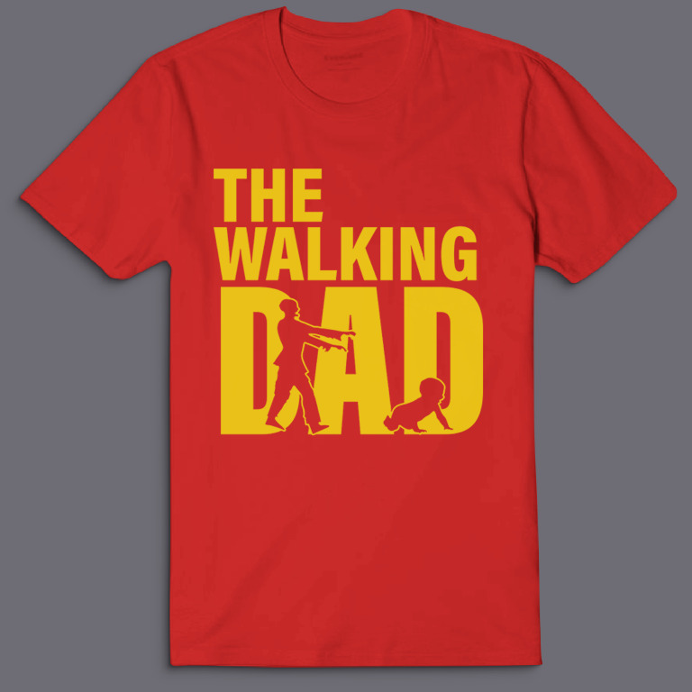 Футболка с надписью The walking dad.