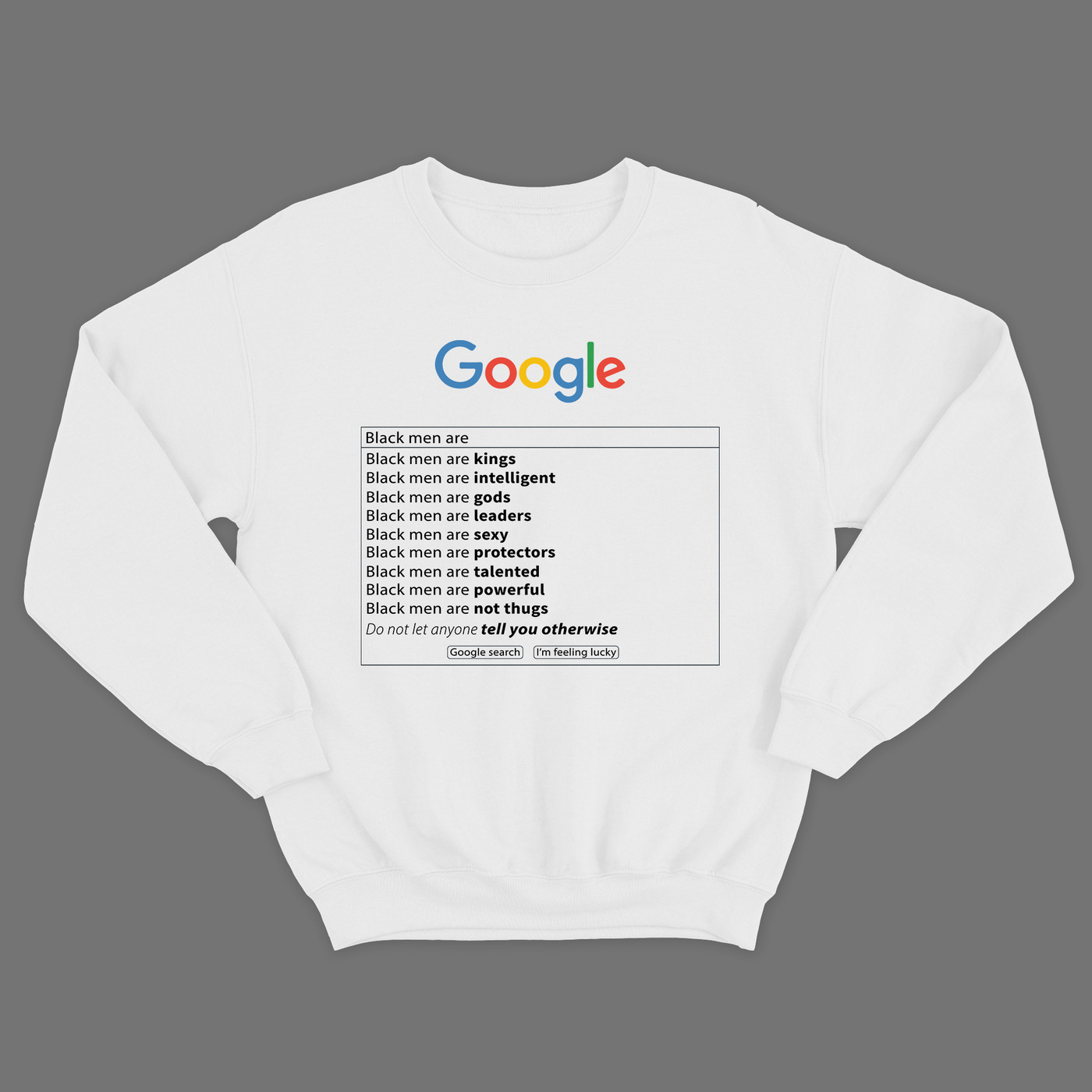 Прикольный свитшот с надписью Google.