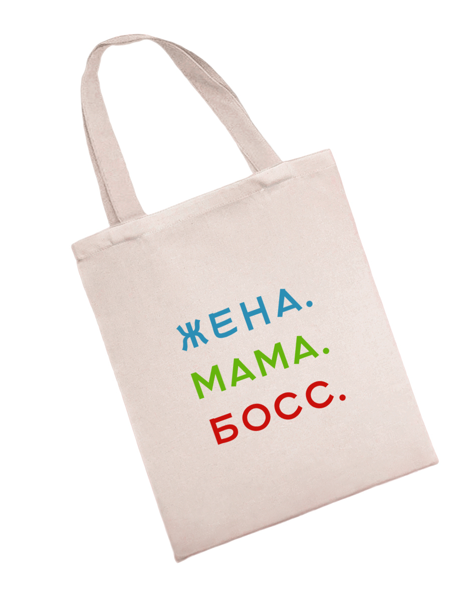 Сумка-шоппер классического стиля с забавным принтом для женщин.