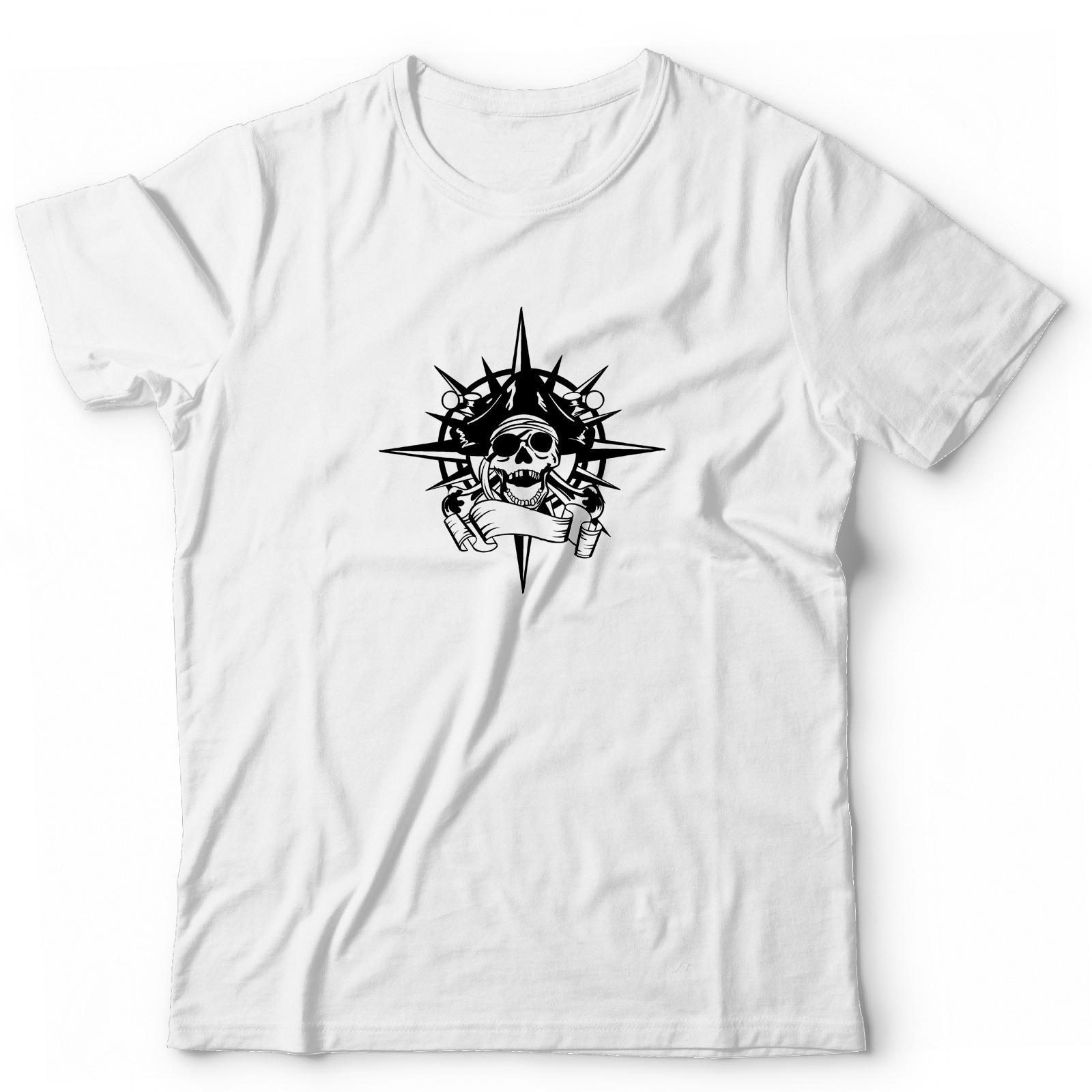 Футболка с черепом компас с принтом