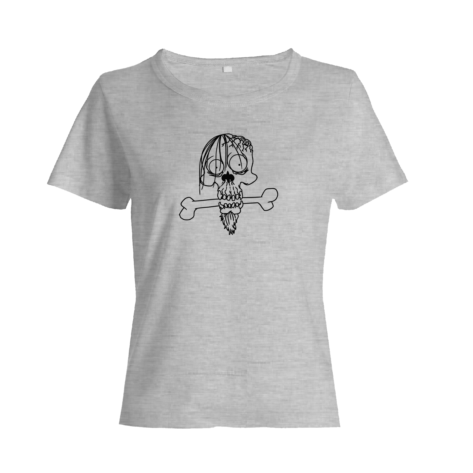 Футболка с черепом с мозгом и костью