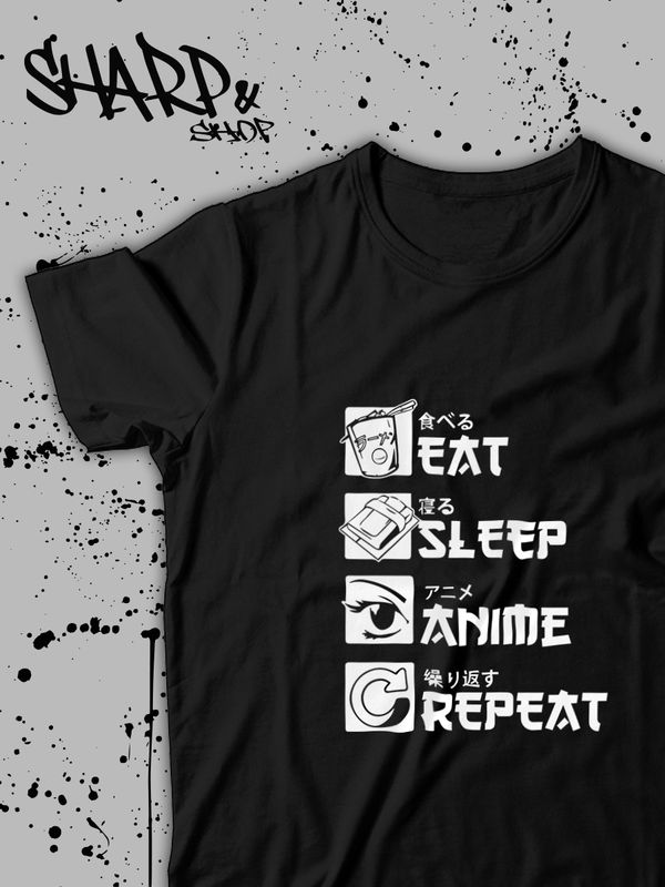 Футболка Аниме оверсайз с принтом