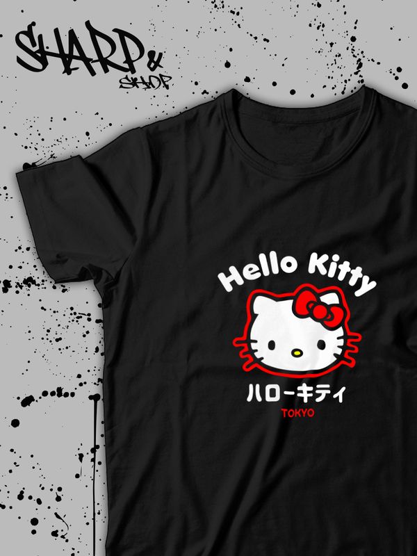Футболка Hello Kitty Аниме Куроми оверсайз дрейн майка с принтом